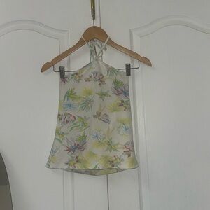 White floral tank top